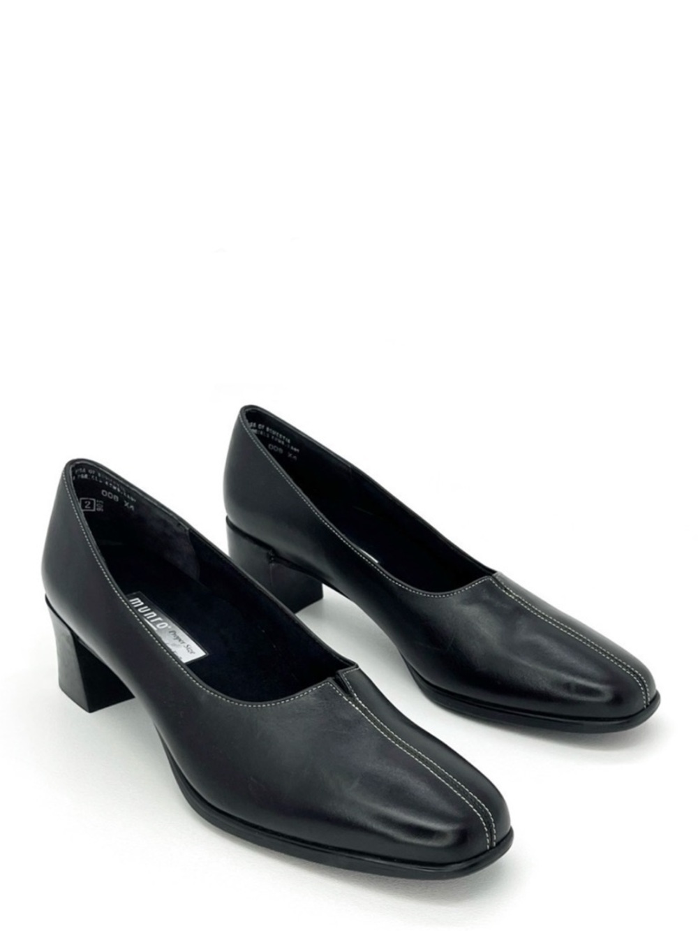 Munro American Black Leather Heels ** Size 7 Narrow *** Pumps New Shoes Comfort